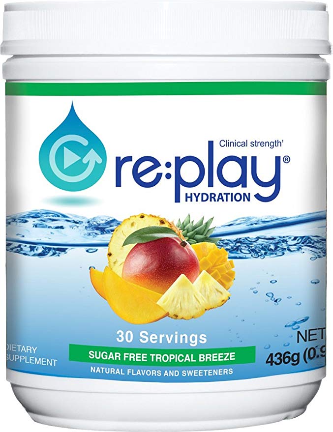 Re:Play Hydration Recovery Drink Powder, Tropical Breeze - 436g tub, 30 Servings