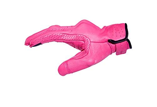 Ocamo Breathable Full Finger Gloves Leather Windproof Racing Anti-slip Couple Riding Gloves Pink M