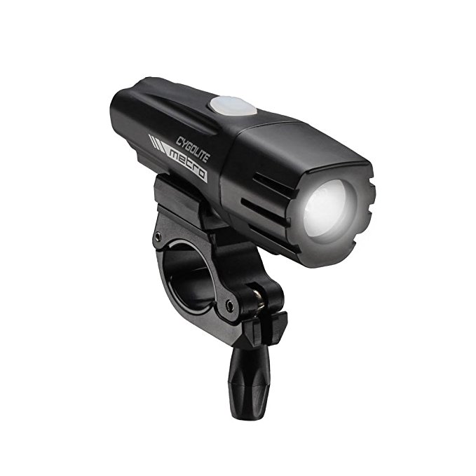 Cygolite Metro 400 USB Rechargeable Bike Light, Powerful 400 Lumen Bicycle Headlight for Road Cycling and Commuters, 6 Different Lighting Modes for Day and Night Safety