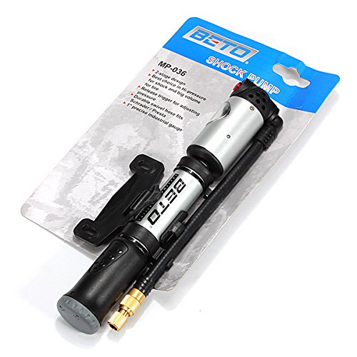 BETO-mp-036 Bike Bicycle Double Cylinder 300PSI Pump With Gauge Clip