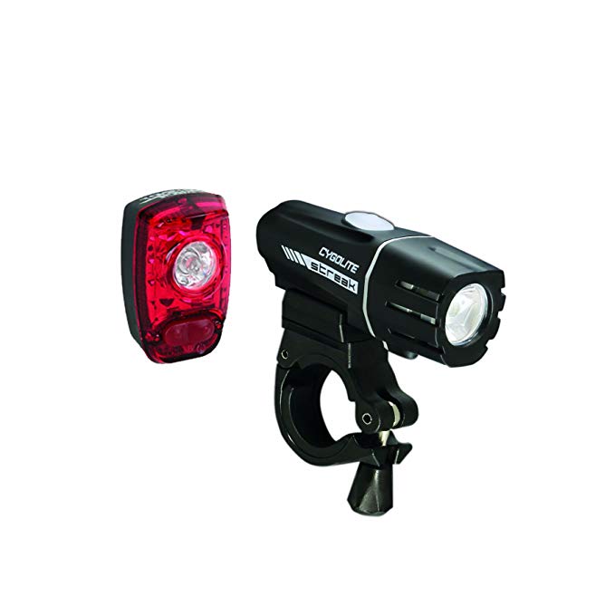 Cygolite Streak 280 Lumen Headlight/Hotshot SL 2W Tail Light USB Rechargeable Bicycle Light Set