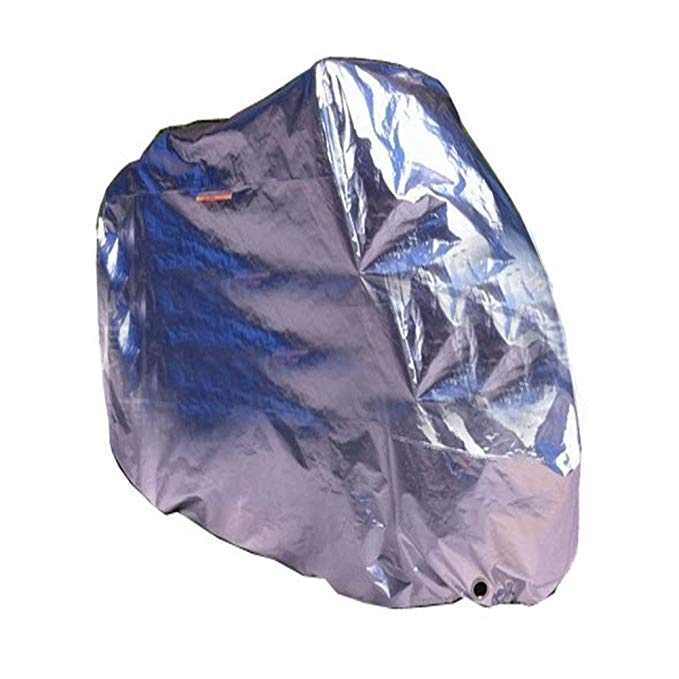 L-Peach Protection Waterproof Aluminum Foil Motorcycle Cover with Lock Holes Buckle Fits up to 79