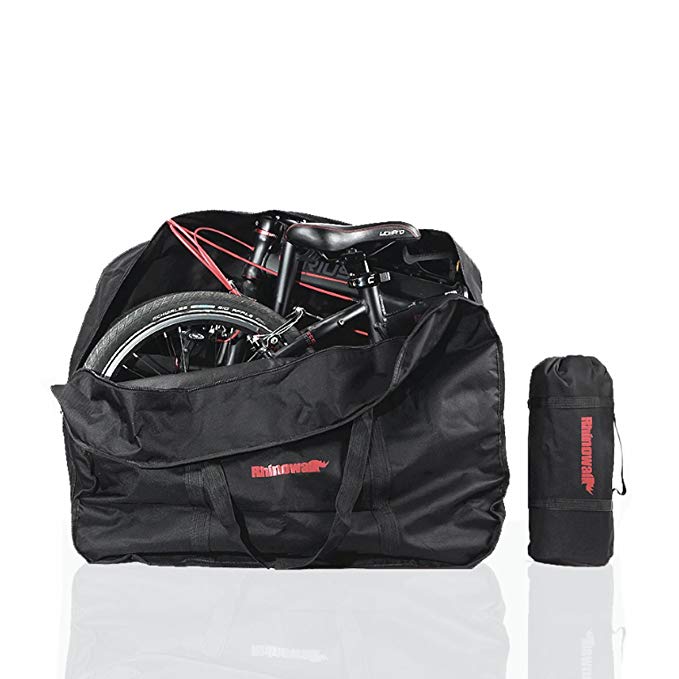 AMOMO Folding Bike Bag 14 inch to 20 inch Bicycle Travel Carrier Case Box Carry Bag Pouch Bike Transport Case