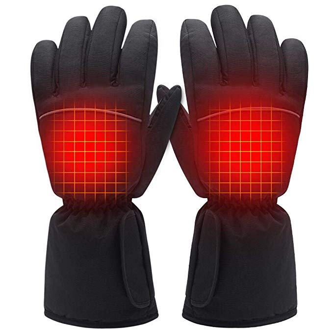 GLOBAL VASION Electric Rechargeable Heated Gloves Touchscreen Gloves Women Men