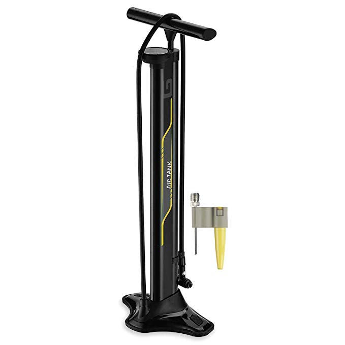 GIYO High Pressure Gauge Floor Pump 260 PSI with Reserve Tank for Tubeless Tire