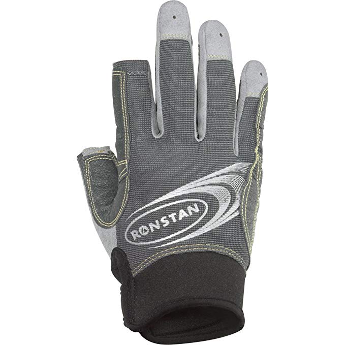 Ronstan Sticky Race Gloves w/3 Full & 2 Cut Fingers - Grey - Medium (54954)