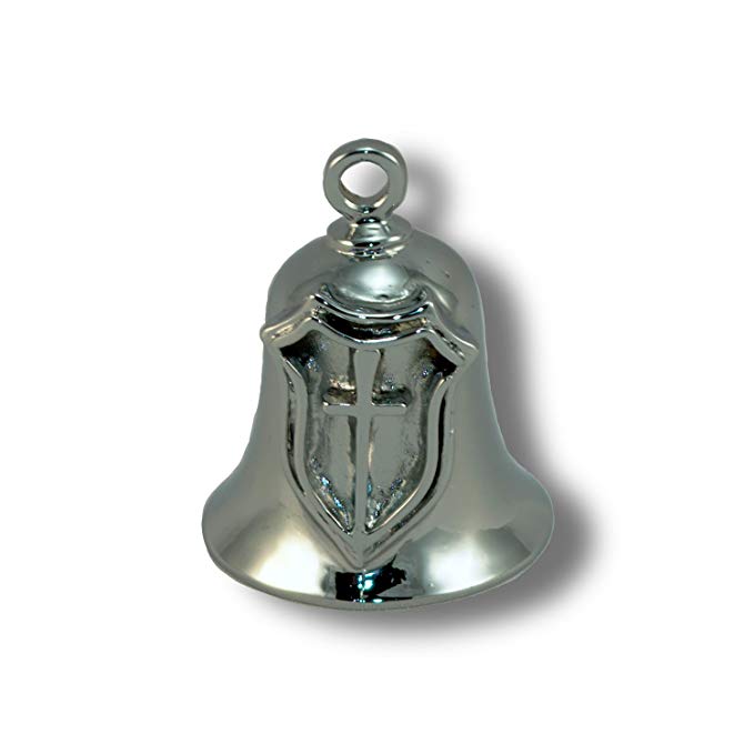 Shield w/Cross, Chrome Plated Brass Ride Bell #CB09