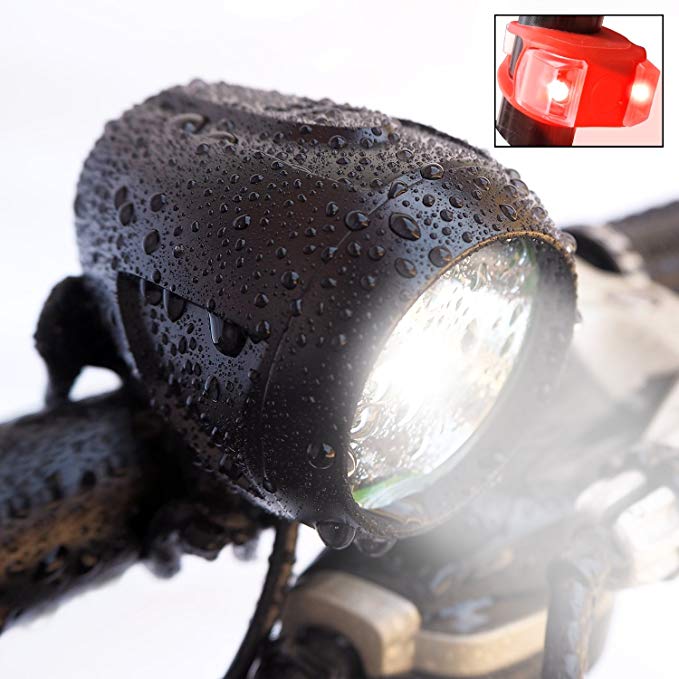 Bright Eyes Newly Upgraded and Fully Waterproof 1200 Lumen Rechargeable Mountain, Road Bike Headlight, 6400mAh Battery (Now 5+ Hours on Bright Beam). Free Diffuser Lens/TAILLIGHT