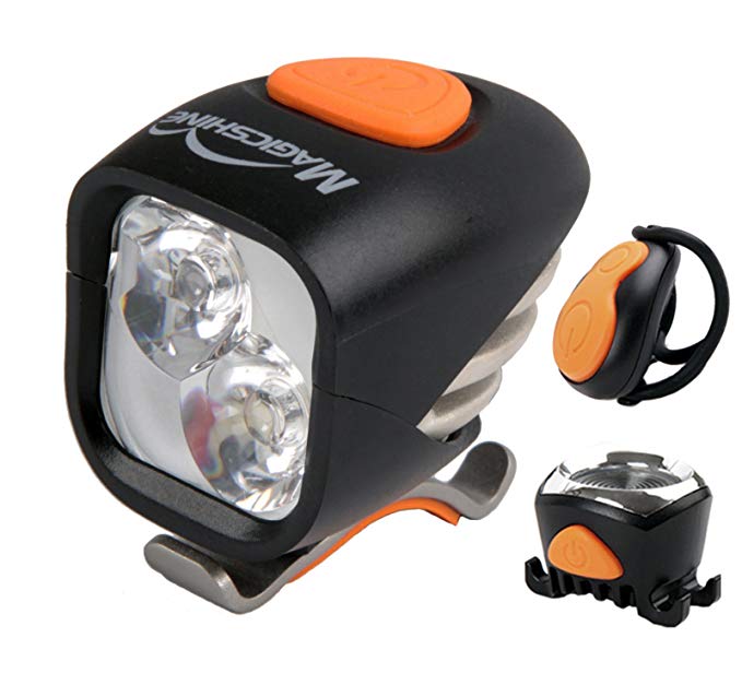 Magicshine MJ 902, 1600 Lumens Bike Light Set, Wireless Remote Bicycle Lights Front and Rear Combo, Rechargeable 2 CREE XM-L2 LED Bike Tail Light, Portable & Convenient Bright Bike Light