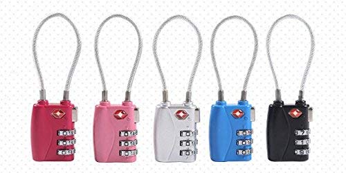 Autek Fashion Soft and Flexible Sg Code Padlock TSA Casting 3 Figures Suitcases Bags