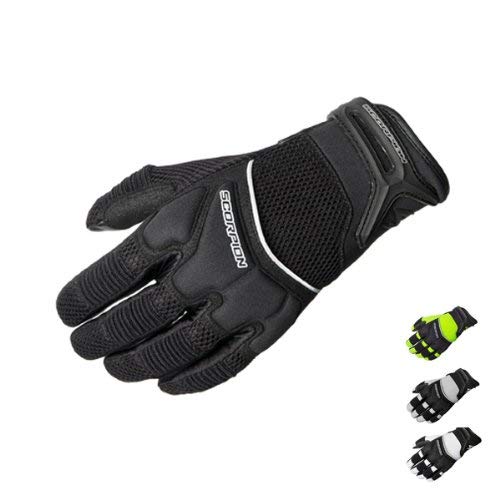 Scorpion Cool Hand II Men's Mesh Sports Bike Motorcycle Gloves - White / 3X-Large