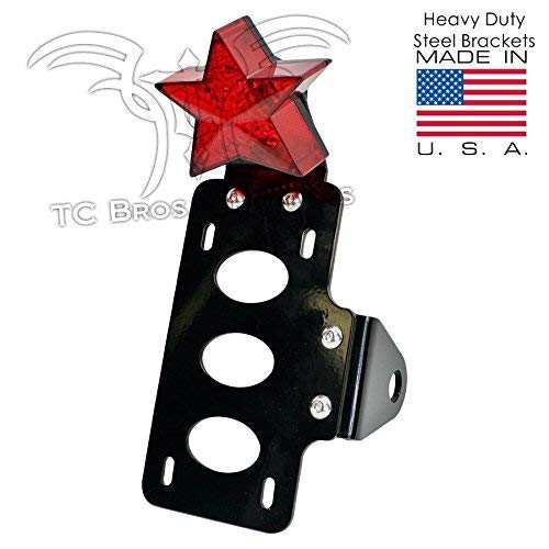 TC Bros. Choppers 107-0003 Nautical Star Side Mount Tail Light/License Plate Bracket