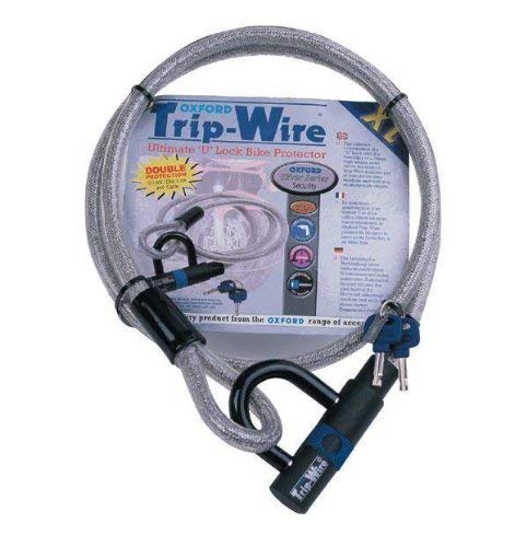 Oxford OF334 Trip-Wire U Lock and 15mm High Tensile Steel Cable