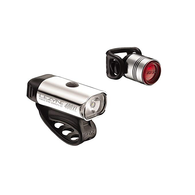 Lezyne Hecto Drive 400XL Headlight/Femto Drive Bicycle Tail Light Set