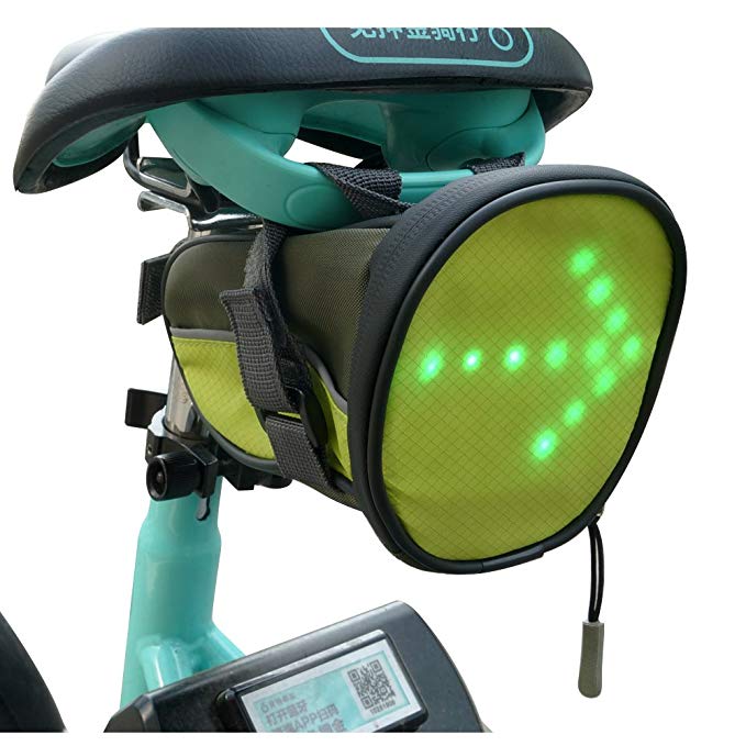 FANCYWING LED Cycling Saddle Bag/Backpack Widget w/Remote Control Reflective Turn Signal Direction Indicator - Waterproof, Safe for Bicycle