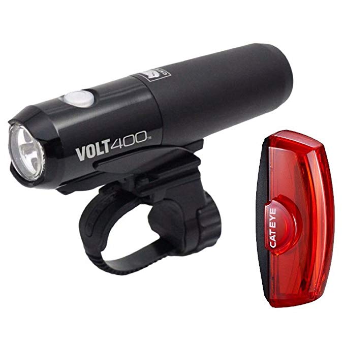 CAT EYE - Volt 400 Rechargeable Headlight and Rapid X2 Rear Bike Light