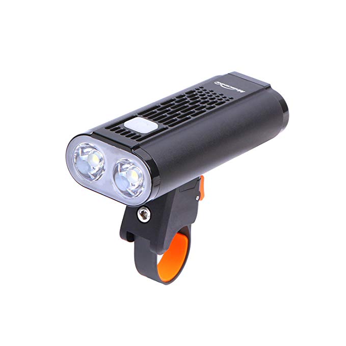 Magicshine 2018 Bike Lights, Monteer 1400 Bike Headlight, 2xCREE XM-L2 LEDs, 1400 lumens max Output, All in one Design Road Bike Front Light USB Rechargeable Battery Cartridge Design