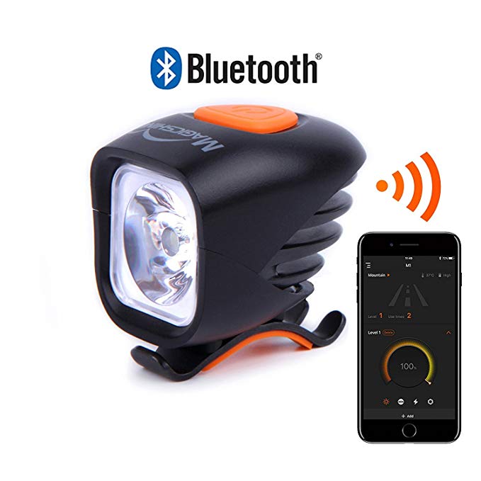 Magicshine 2018 MJ 900B Bluetooth Bike Front Light, Single CREE LED with 1000 Lumen max Output. USB Rechargeable and Waterproof Battery Pack Ideal for Urban and Road Cycling, or MTB Helmet Light.