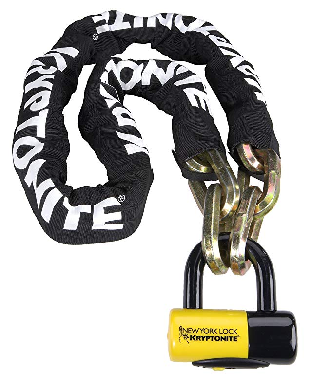 Kryptonite New York Fahgettaboudit 1415 Chain and New York Disc Bike Lock, 14mm x 60