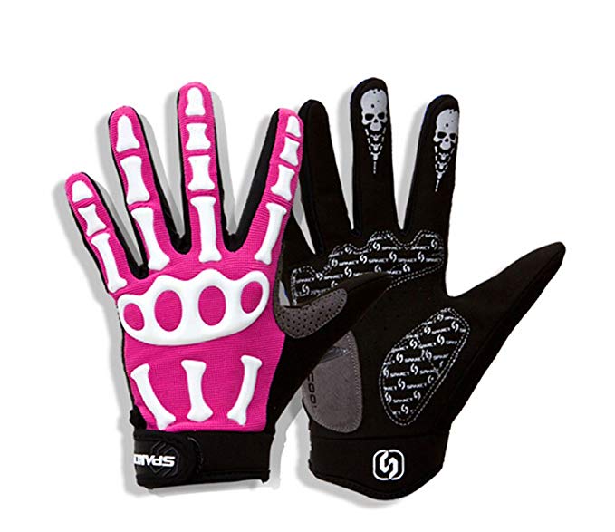 Rose Sport Skeletal Full Finger Touchscreen Mountain Bicycle Cycling Gloves