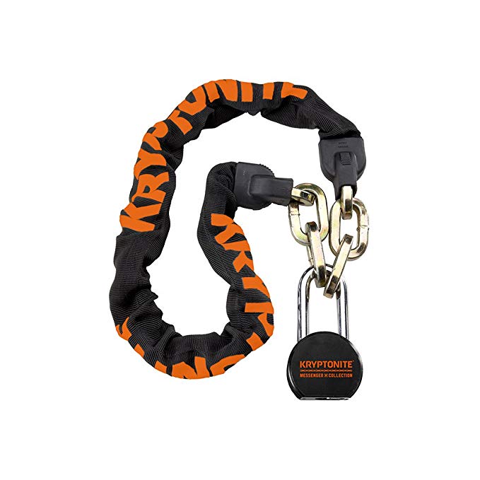 Kryptonite Messenger Bicycle Chain Lock with Moly Bike Padlock (100cm)