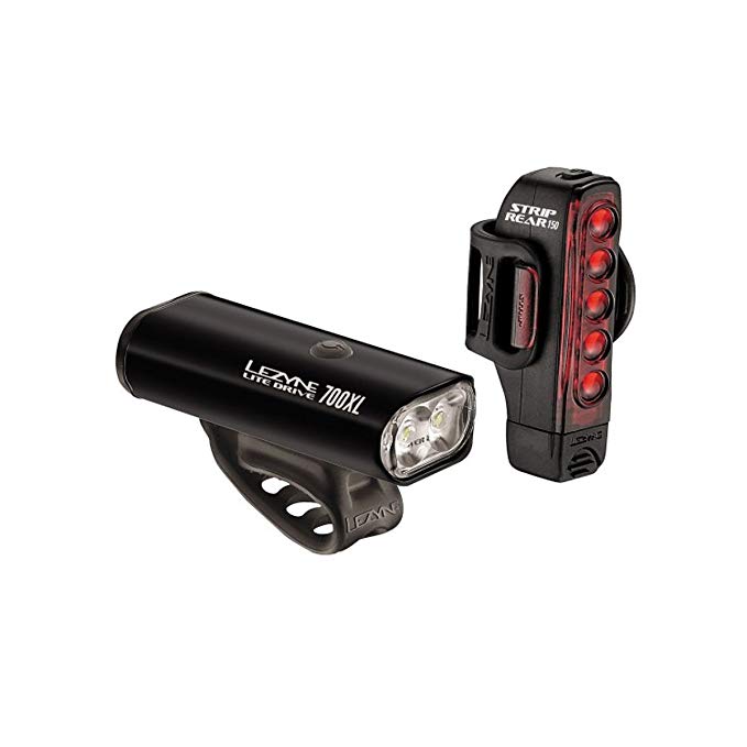 Lezyne Lite Drive 700XL Bicycle Headlight/Strip Drive Pro Tail Light Pair