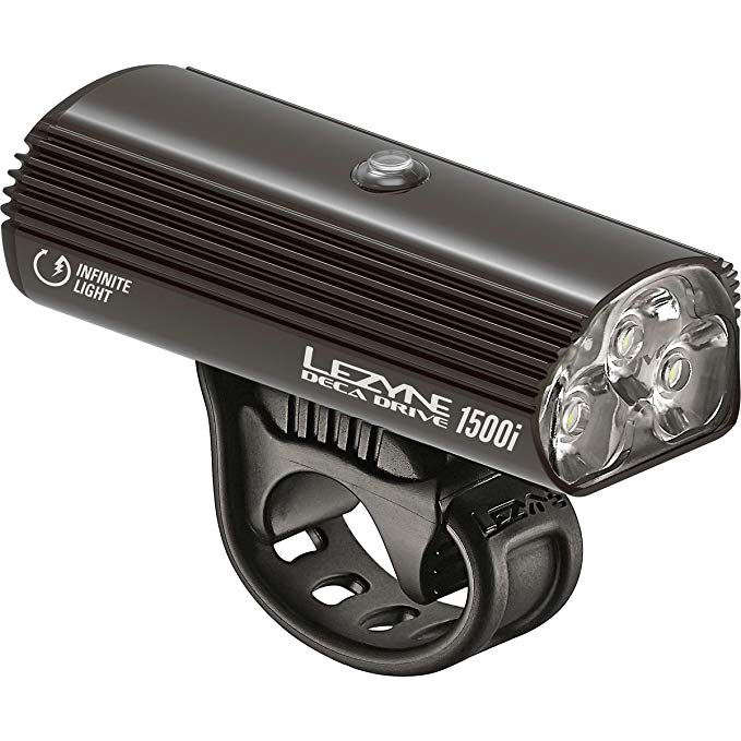 Lezyne Deca Drive Infinite 1500I Fully Loaded Bicycle Headlight Kit