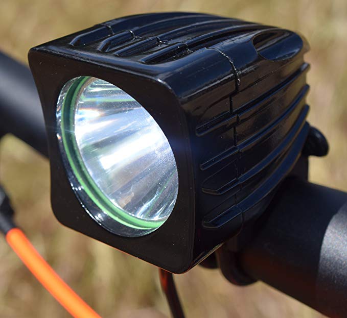 Go Bright Rechargeable 1200 Lumen Road, Mountain Bike Headlight, New 6400 mAh Rechargeable Battery- 3 + Hours on High Beam with Free Taillight